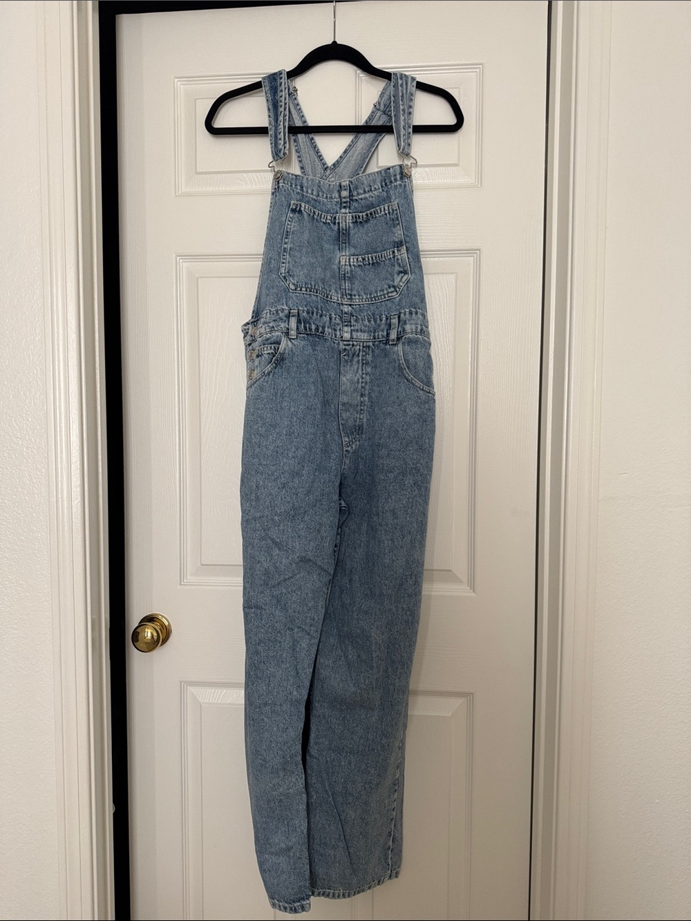Free People Light Blue Denim Overalls for Women